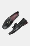 Buy_Lafattio_Black Ibiza Tassel Embellished Loafers _at_Aza_Fashions