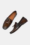 Buy_Lafattio_Brown Ibiza Tassel Embellished Shaded Loafers _at_Aza_Fashions