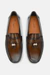 Buy_Lafattio_Brown Ibiza Tassel Embellished Shaded Loafers 