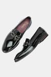 Buy_Lafattio_Black Ibiza Glossy Buckled Loafers _at_Aza_Fashions