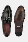 Shop_Lafattio_Black Ibiza Glossy Buckled Loafers _at_Aza_Fashions