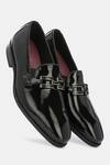 Lafattio_Black Ibiza Glossy Buckled Loafers _Online_at_Aza_Fashions