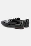 Shop_Lafattio_Black Ibiza Glossy Buckled Loafers _Online_at_Aza_Fashions