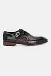 Lafattio_Black Mallorca Double Monk Strap Shoes _Online_at_Aza_Fashions