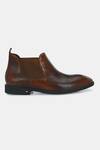 Buy_Lafattio_Brown Granada Chelsea Croc Skin Boots _Online_at_Aza_Fashions