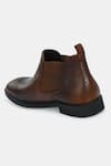 Shop_Lafattio_Brown Granada Chelsea Croc Skin Boots _Online_at_Aza_Fashions