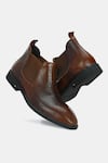 Shop_Lafattio_Brown Granada Chelsea Croc Skin Boots 