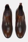 Lafattio_Brown Granada Chelsea Croc Skin Boots _Online