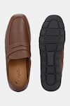 Shop_Lafattio_Brown Pashmina Leather Loafers _at_Aza_Fashions