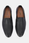 Buy_Lafattio_Black Pashmina Leather Grain Textured Loafers _Online