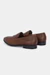 Shop_Lafattio_Brown Pashmina Leather Grainy Textured Loafers 