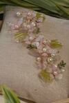 Buy_Floristaa by mahek_Multi Color Pearls, Stones Giorgia Floral Cluster Hair Comb_at_Aza_Fashions