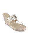 Buy_Crimzon_White Aisha Braided Woven Wedges _at_Aza_Fashions