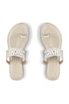 Shop_Crimzon_White Aisha Braided Woven Wedges _at_Aza_Fashions