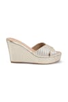 Crimzon_Gold Aiyana Criss Cross Wedges _Online_at_Aza_Fashions