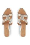 Shop_CRIMZON_Gold Jessica Braided Wedges_at_Aza_Fashions