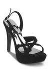 Crimzon_Black Catherine Suede Stilettos _Online_at_Aza_Fashions