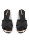 Shop_Crimzon_Black Aiyana Cross Strap Design Wedges _at_Aza_Fashions