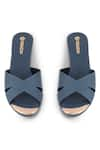 Shop_Crimzon_Blue Aiyana Cross Strap Wedges _at_Aza_Fashions