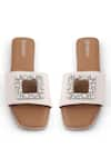 Shop_Crimzon_Brown Sardinia Buckle Flats _at_Aza_Fashions