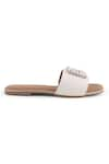 Crimzon_Brown Sardinia Buckle Flats _Online_at_Aza_Fashions