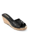 Buy_Crimzon_Black Aiyana Cross Strap Wedges _at_Aza_Fashions