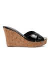 Crimzon_Black Aiyana Criss Cross Strap Wedges _Online_at_Aza_Fashions