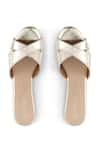 Shop_Crimzon_Gold Aiyana Cross Strap Wedges Heels _at_Aza_Fashions