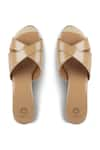 Shop_Crimzon_Brown Aiyana Cross Strap Slip On Wedges _at_Aza_Fashions