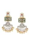 Buy_Curio Cottage_Silver Plated Semi Precious Stones Two Gypsy Lifafa Dangler Earrings _Online_at_Aza_Fashions