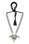 Curio Cottage_Silver Plated Artificial Stones Gypsy Charm Totem Long Necklace _Online_at_Aza_Fashions