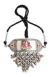 Curio Cottage_Silver Plated Kundan Gypsy Lotus Love Choker _Online_at_Aza_Fashions