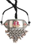 Buy_Curio Cottage_Silver Plated Kundan Gypsy Lotus Love Choker _Online_at_Aza_Fashions