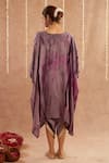 Shop_Label Muslin_Purple Satin Silk Embellished Gota Lace Jalwa Shaded Kaftan Tulip Pant Set _at_Aza_Fashions