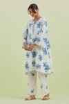 Shop_Kora_Off White Kurta And Pant Handspun Handwoven Cotton Hand Block Print A-line Set _Online_at_Aza_Fashions