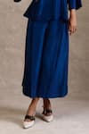 Chokhi Chorri_Blue Dupion Silk Nila Pleated Pant _Online_at_Aza_Fashions