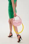 Buy_WAGON HORSE_Pink Cielo Luxe Half Crescent Shaped Bag _Online_at_Aza_Fashions