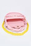 WAGON HORSE_Pink Cielo Luxe Half Crescent Shaped Bag _at_Aza_Fashions