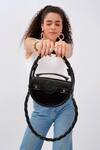 Buy_WAGON HORSE_Black Estrella Night Crescent Shaped Bag _at_Aza_Fashions