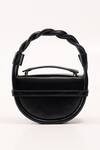 Shop_WAGON HORSE_Black Estrella Night Crescent Shaped Bag _at_Aza_Fashions