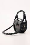 WAGON HORSE_Black Estrella Night Crescent Shaped Bag _at_Aza_Fashions