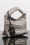 Buy_WAGON HORSE_Gold Metallic Basket Woven Bag _Online_at_Aza_Fashions