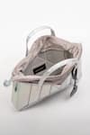 WAGON HORSE_Silver Prism Maze Shaped Handbag _Online_at_Aza_Fashions