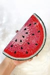 Buy_WAGON HORSE_Red Rhinestone Watermelon Shaped Bag _Online_at_Aza_Fashions