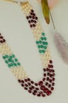 Buy_Riana Jewellery_Multi Color Semi Precious Beads Gemstone Mala _at_Aza_Fashions