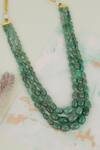 Buy_Riana Jewellery_Green Onyx Stone Beaded Mala _at_Aza_Fashions