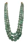 Shop_Riana Jewellery_Green Onyx Stone Beaded Mala _at_Aza_Fashions