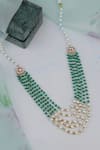 Buy_Riana Jewellery_Green Jadtar Stone Layered Mala _at_Aza_Fashions