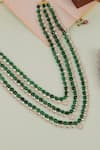 Buy_Riana Jewellery_Green Jadtar Stone Layered Mala _at_Aza_Fashions