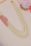 Buy_Riana Jewellery_Pink Pearl Abstract Layered Mala _at_Aza_Fashions